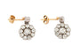 Boucles d'oreilles Boucles d'oreilles pendantes - Motif marguerite avec diamants 58 Facettes 10221