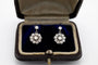 Boucles d'oreilles Boucles d'oreilles pendantes - Motif marguerite avec diamants 58 Facettes 10221