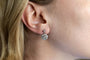 Boucles d'oreilles Boucles d'oreilles pendantes - Motif marguerite avec diamants 58 Facettes 10221
