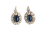 Boucles d'oreilles Boucles d’oreilles en or 14 carats avec diamants et saphirs cabochon 58 Facettes 10551