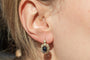 Boucles d'oreilles Boucles d’oreilles en or 14 carats avec diamants et saphirs cabochon 58 Facettes 10551