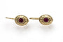 Boucles d'oreilles Boucles d'oreilles vintage en or jaune et rubis synthétiques 58 Facettes 10738