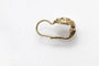 Boucles d'oreilles Boucles d'oreilles vintage en or jaune et rubis synthétiques 58 Facettes 10738