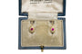 Boucles d'oreilles Boucles d'oreilles vintage en or jaune et rubis synthétiques 58 Facettes 10738