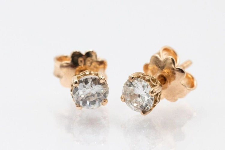 Boucles d'oreilles Boucles d'oreilles diamants taille ancienne en or jaune 58 Facettes 11203