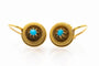 Boucles d'oreilles Boucles d'oreilles en or jaune 14 carats avec turquoises 58 Facettes 11243