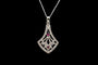 Pendentif Pendentif ancien en or 18 carats, platine, diamants et tourmalines 58 Facettes 9962