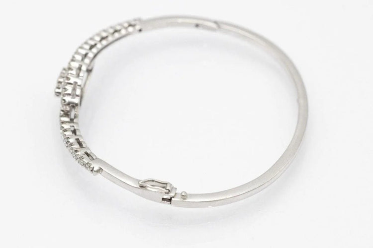 Bracelet Bracelet rigide en or blanc et diamants 1,45 ct 58 Facettes 10362