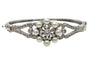 Bracelet Bracelet rigide en or blanc 14 carats avec diamants et perles 58 Facettes 10675
