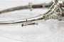 Bracelet Bracelet rigide en or blanc 14 carats avec diamants et perles 58 Facettes 10675