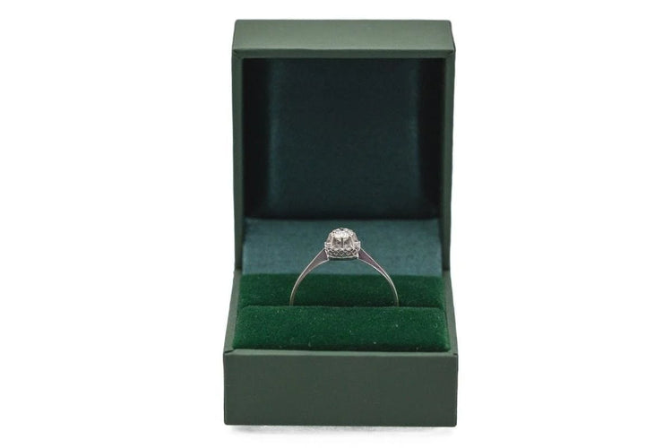 Bague 66 Bague ancienne française en or blanc et diamant 58 Facettes 9366V