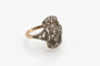 Bague 57 Bague Art déco en or jaune 18 carats et platine avec diamants 58 Facettes 9436