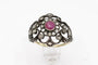 Bague 58 Bague ancienne en or jaune 0,585 et argent avec rubis et diamants 58 Facettes 9297
