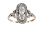 Bague 53 Bague Art nouveau en or, platine, perle et diamants 58 Facettes 10077