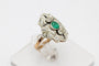 Bague 54 Bague ancienne en or jaune, argent, diamants et émeraude 58 Facettes 9897