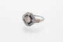Bague 53 Art déco - Bague en or blanc, diamants et saphirs 58 Facettes 10488