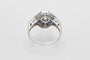 Bague 53 Art déco - Bague en or blanc, diamants et saphirs 58 Facettes 10488