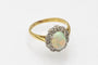 Bague 54 Bague vintage en or jaune et platine avec opale et diamants 58 Facettes 10608
