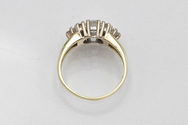 Bague 55 Bague bicolore en or jaune et blanc avec diamants 58 Facettes PJK01