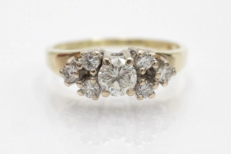 Bague 55 Bague bicolore en or jaune et blanc avec diamants 58 Facettes PJK01
