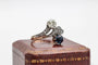 Bague Bague Toi et Moi - Diamants et saphir cabochon en or jaune 14 carats 58 Facettes 10814