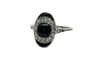 Bague 54 Bague Art déco en platine avec saphir et diamants 58 Facettes 10684