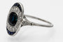 Bague 54 Bague Art déco en platine avec saphir et diamants 58 Facettes 10684
