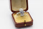 Bague 55 Bague Art déco en or blanc 14 carats avec diamants et saphirs 58 Facettes 10688
