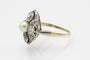 Bague 50 Bague en or jaune, platine, diamants et perle de culture 58 Facettes 11020
