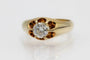 Bague 57 Bague solitaire en or jaune 14 carats avec diamant taille ancienne 58 Facettes 11215