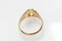 Bague 57 Bague solitaire en or jaune 14 carats avec diamant taille ancienne 58 Facettes 11215