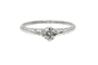Bague 51 Bague solitaire en or blanc 18 carats avec diamant taille ancienne 0,25 ct 58 Facettes 11219