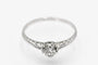Bague 51 Bague solitaire en or blanc 18 carats avec diamant taille ancienne 0,25 ct 58 Facettes 11219