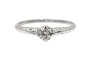 Bague 51 Bague solitaire en or blanc 18 carats avec diamant taille ancienne 0,25 ct 58 Facettes 11219