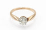 Bague 58 Bague solitaire - diamant taille ancienne 0,86 ct en or jaune 14 carats 58 Facettes 11216
