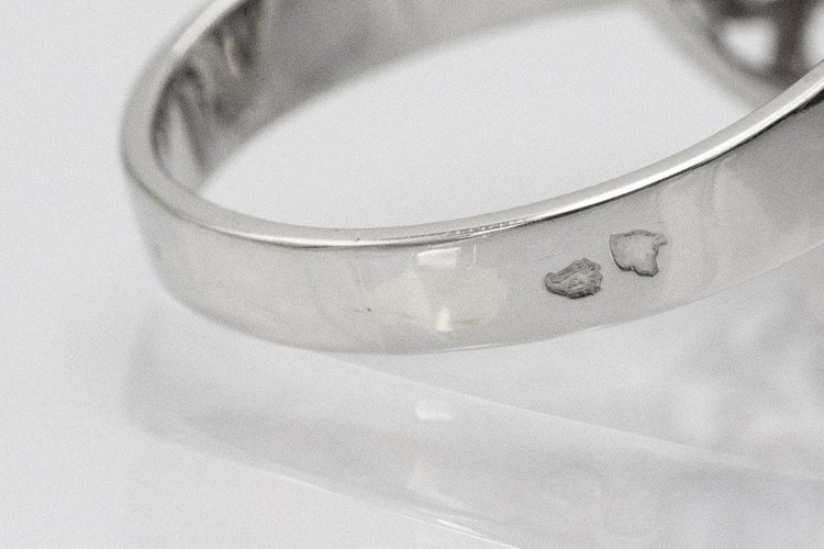 Bague 51 Bague fleur en or blanc, platine et diamants 58 Facettes 11256