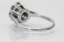 Bague 55 Bague fleur en or blanc et platine sertie de diamants 58 Facettes 11263
