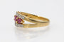 Bague 56 Bague vintage en or jaune avec rubis et diamants 58 Facettes 11259