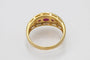 Bague 56 Bague vintage en or jaune avec rubis et diamants 58 Facettes 11259