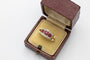 Bague 56 Bague vintage en or jaune avec rubis et diamants 58 Facettes 11259
