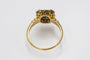Bague 59 Bague géométrique en or jaune 18 carats avec saphir et diamants 58 Facettes 11260