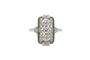 Bague 54 Bague Art déco en or blanc 14 ct et platine, diamants 58 Facettes KLD1