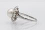 Bague 54 Bague en platine 950 ornée d’une perle et de diamants (1,00 ct) 58 Facettes 11328