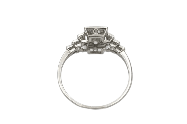 Bague 59 Bague Art déco en platine et diamants 58 Facettes 11327