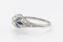 Bague Bague Art déco en platine sertie de diamants et saphirs synthétiques 58 Facettes 11324