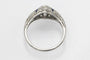 Bague Bague Art déco en platine sertie de diamants et saphirs synthétiques 58 Facettes 11324