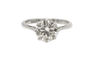 Bague 53 Bague solitaire en or blanc 18 carats avec diamant 2,01 ct 58 Facettes 11533