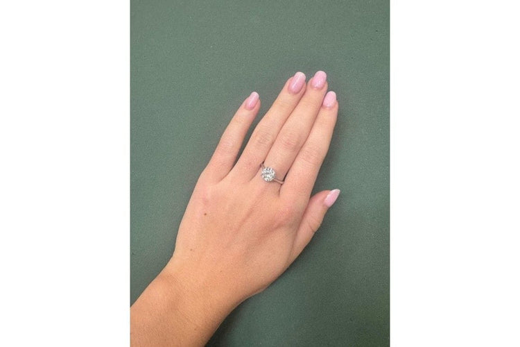 Bague 53 Bague solitaire en or blanc 18 carats avec diamant 2,01 ct 58 Facettes 11533
