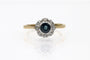 Bague 55 Bague en or jaune 18 carats avec saphir et diamants 58 Facettes 11550