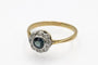 Bague 55 Bague en or jaune 18 carats avec saphir et diamants 58 Facettes 11550